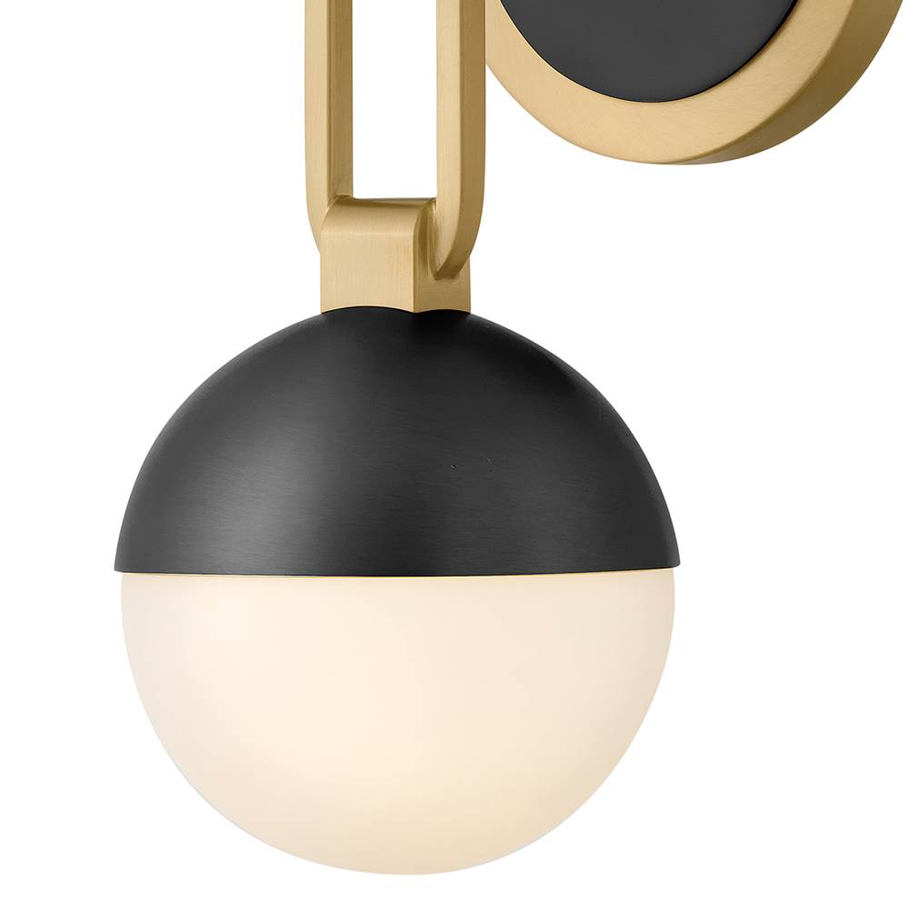 Hinkley Lighting 54560LCB-BK Lacquered Brass Medium Single Light Sconce Image 6