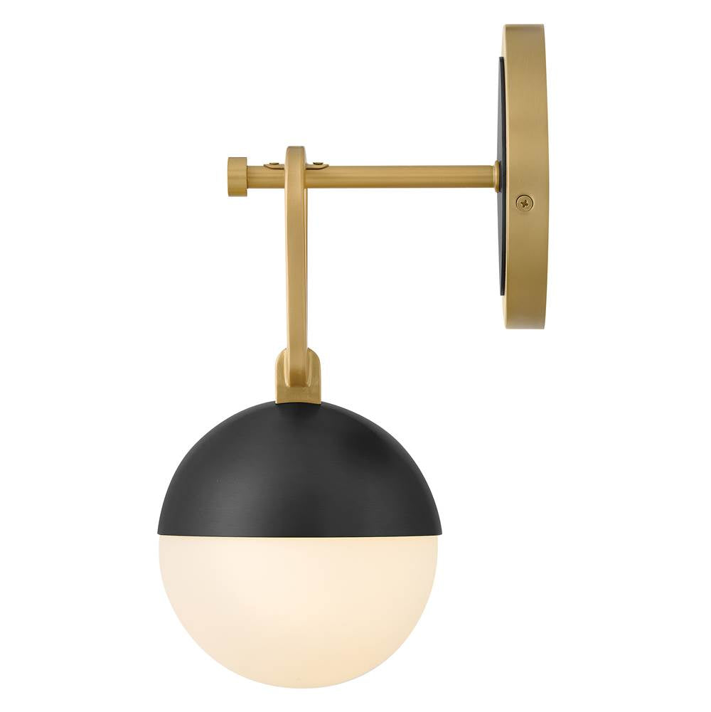 Hinkley Lighting 54560LCB-BK Lacquered Brass Medium Single Light Sconce Image 4