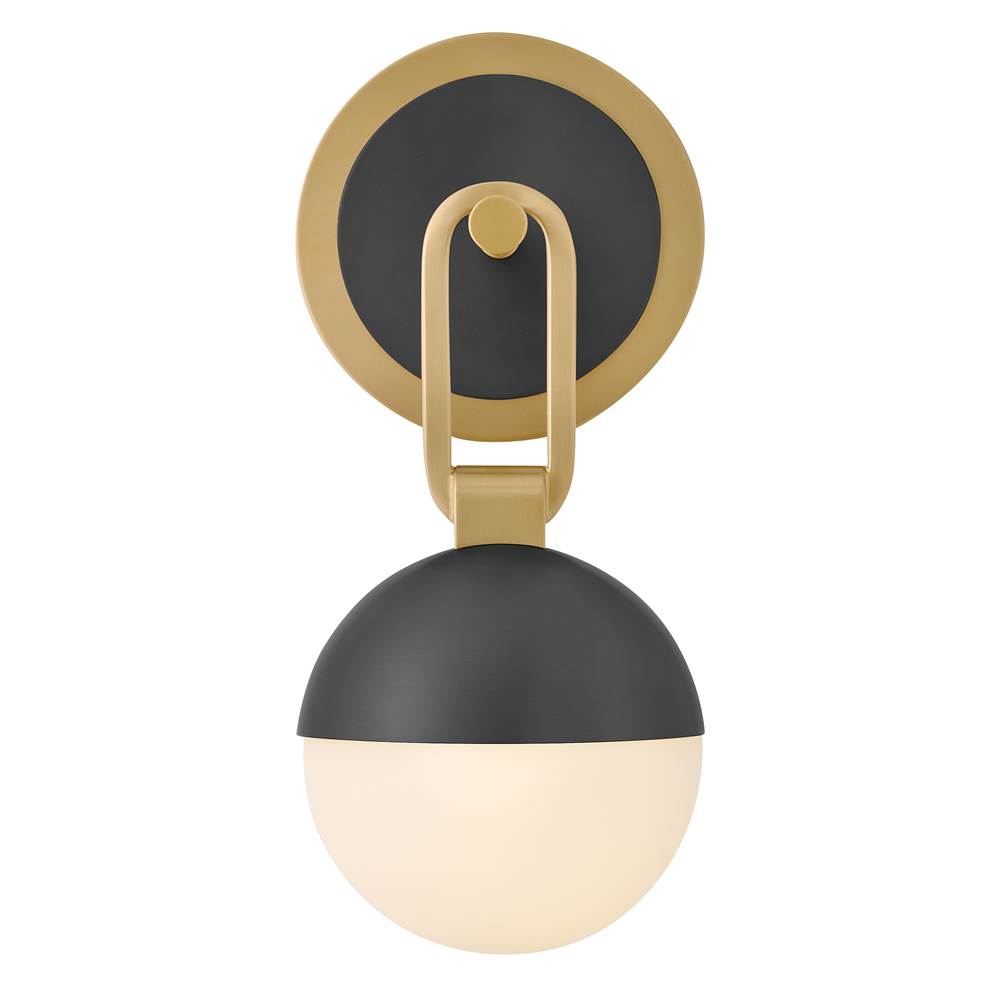 Hinkley Lighting 54560LCB-BK Lacquered Brass Medium Single Light Sconce Image 3