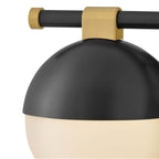Hinkley Lighting 54562LCB-BK Lacquered Brass Small Two Light Vanity Image 5