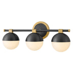 Hinkley Lighting 54563LCB-BK Lacquered Brass Medium Three Light Vanity Image 3