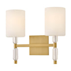 Hinkley Lighting 57612LCB Lacquered Brass Small Two Light Vanity Image 3