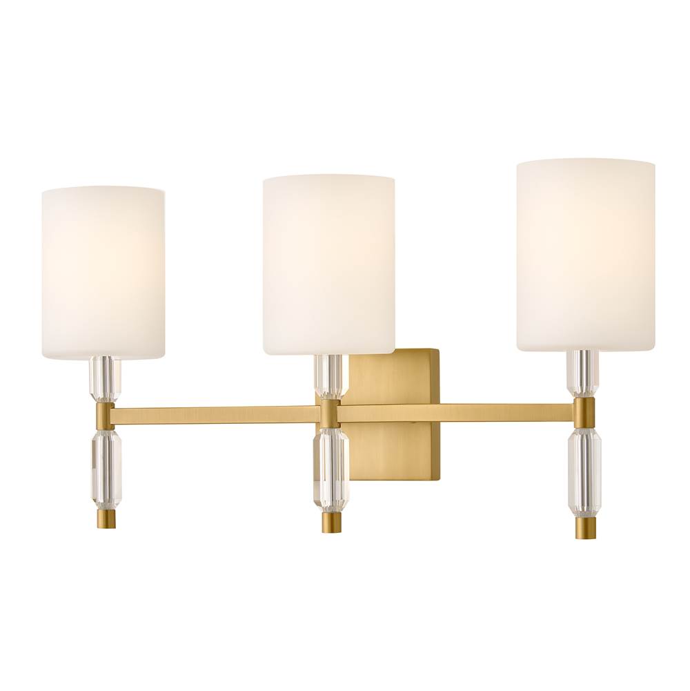 Hinkley Lighting 57613LCB Lacquered Brass Medium Three Light Vanity Image 3