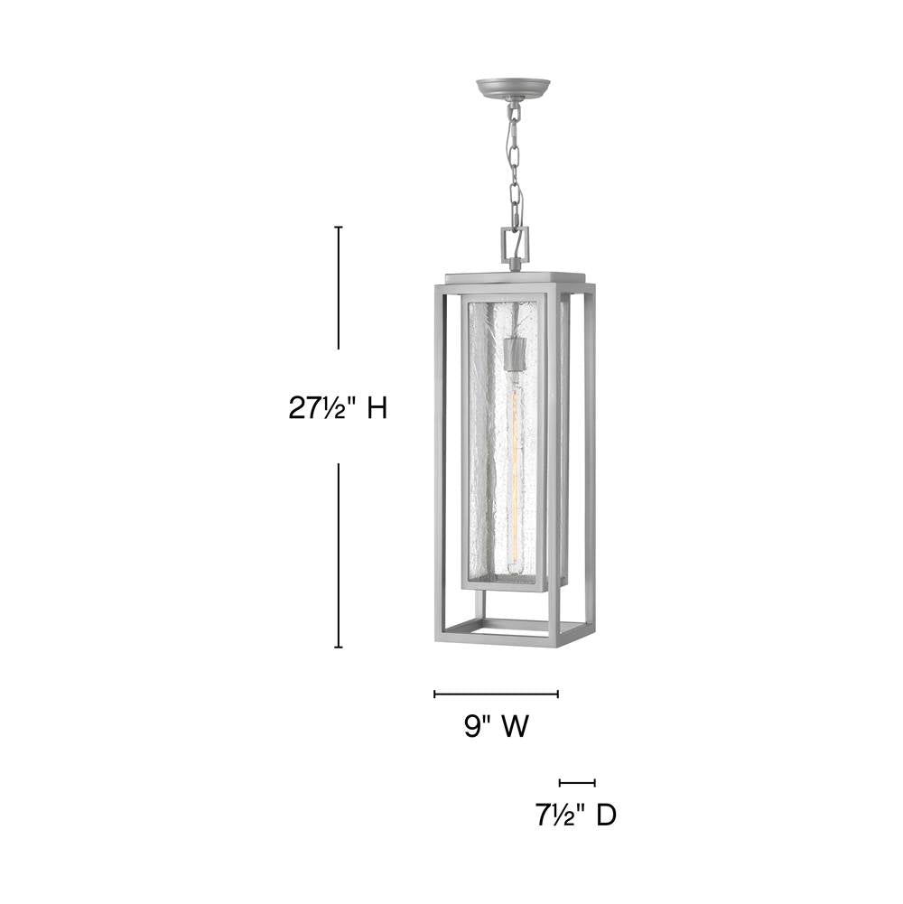 Hinkley Lighting 1006SI Satin Nickel Large Hanging Lantern Image 2