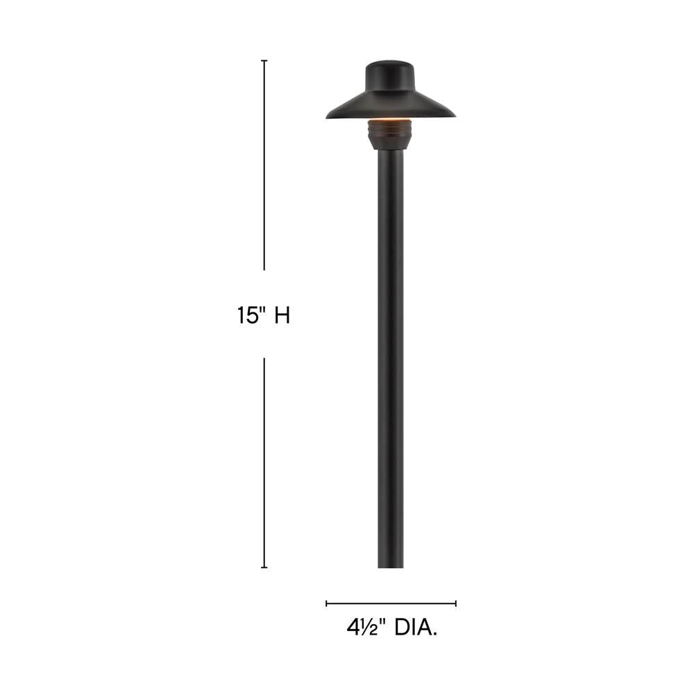 Hinkley Lighting 16050BSK-LL Brass Satin Black 12v Small Standard Led Path Light Image 2