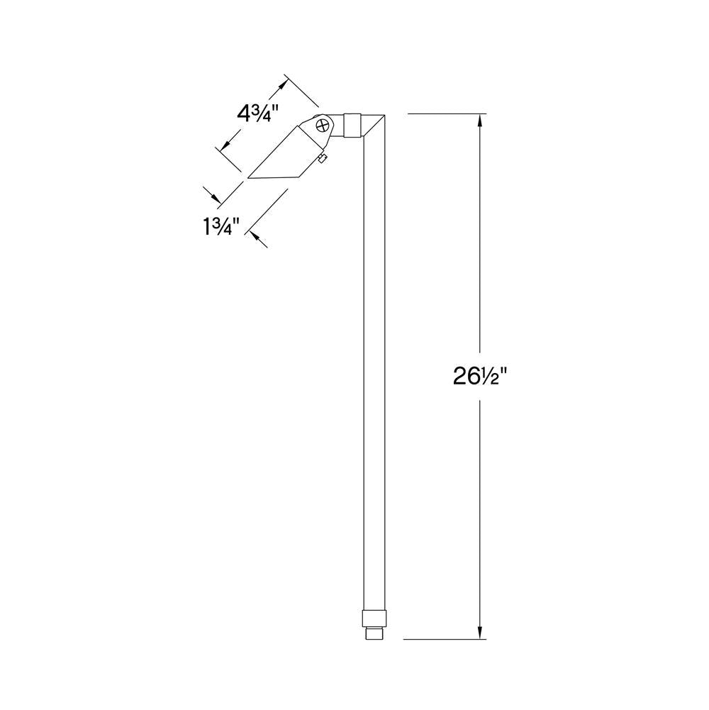Hinkley Lighting 16507BSK Brass Satin Black 12v Spot Light And Stem Image 2