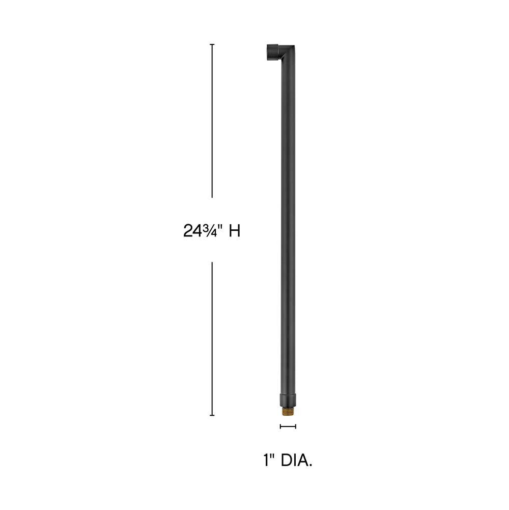 Hinkley Lighting 16990BSK Brass Satin Black 24'' 90 Degree Stem Mount Image 2