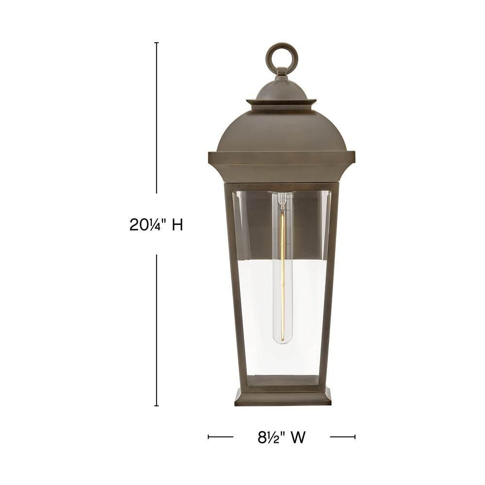 Hinkley Lighting 19690BLB Blackened Brass Medium Wall Mount Lantern Image 2