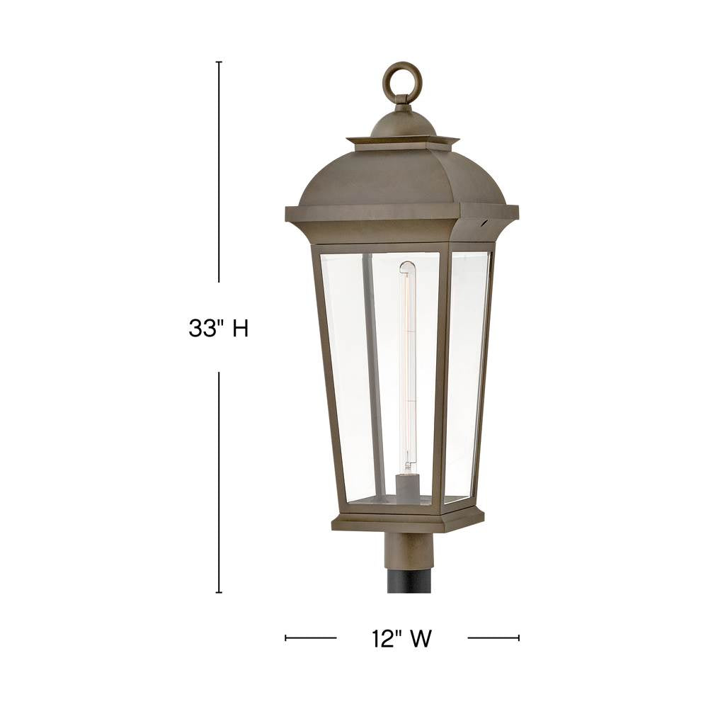 Hinkley Lighting 19691BLB Blackened Brass Extra Large Post Mount Lantern Image 2