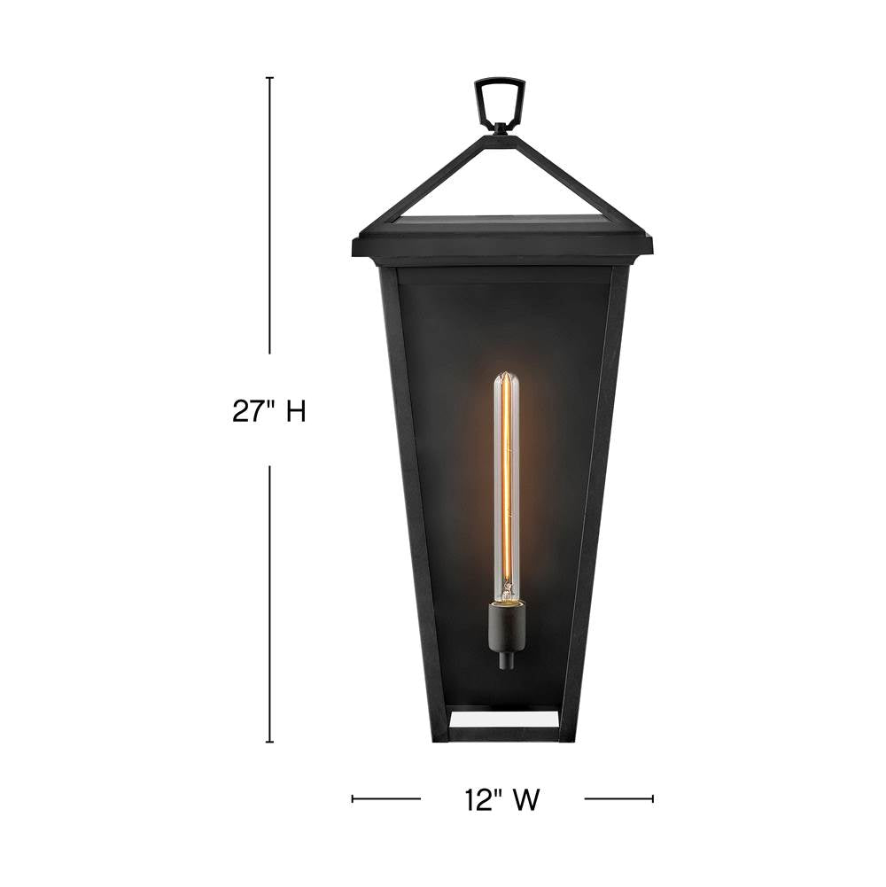 Hinkley Lighting 25654MB Museum Black Large Wall Mount Lantern Image 2