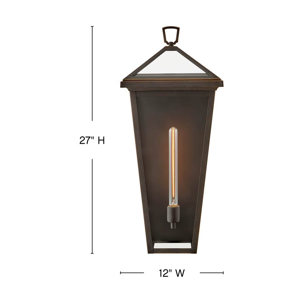 Hinkley Lighting 25654OZ Oil Rubbed Bronze Large Wall Mount Lantern Image 2