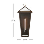 Hinkley Lighting 25654OZ Oil Rubbed Bronze Large Wall Mount Lantern Image 2