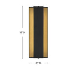 Hinkley Lighting 27580BK Black Medium Led Wall Sconce Image 2