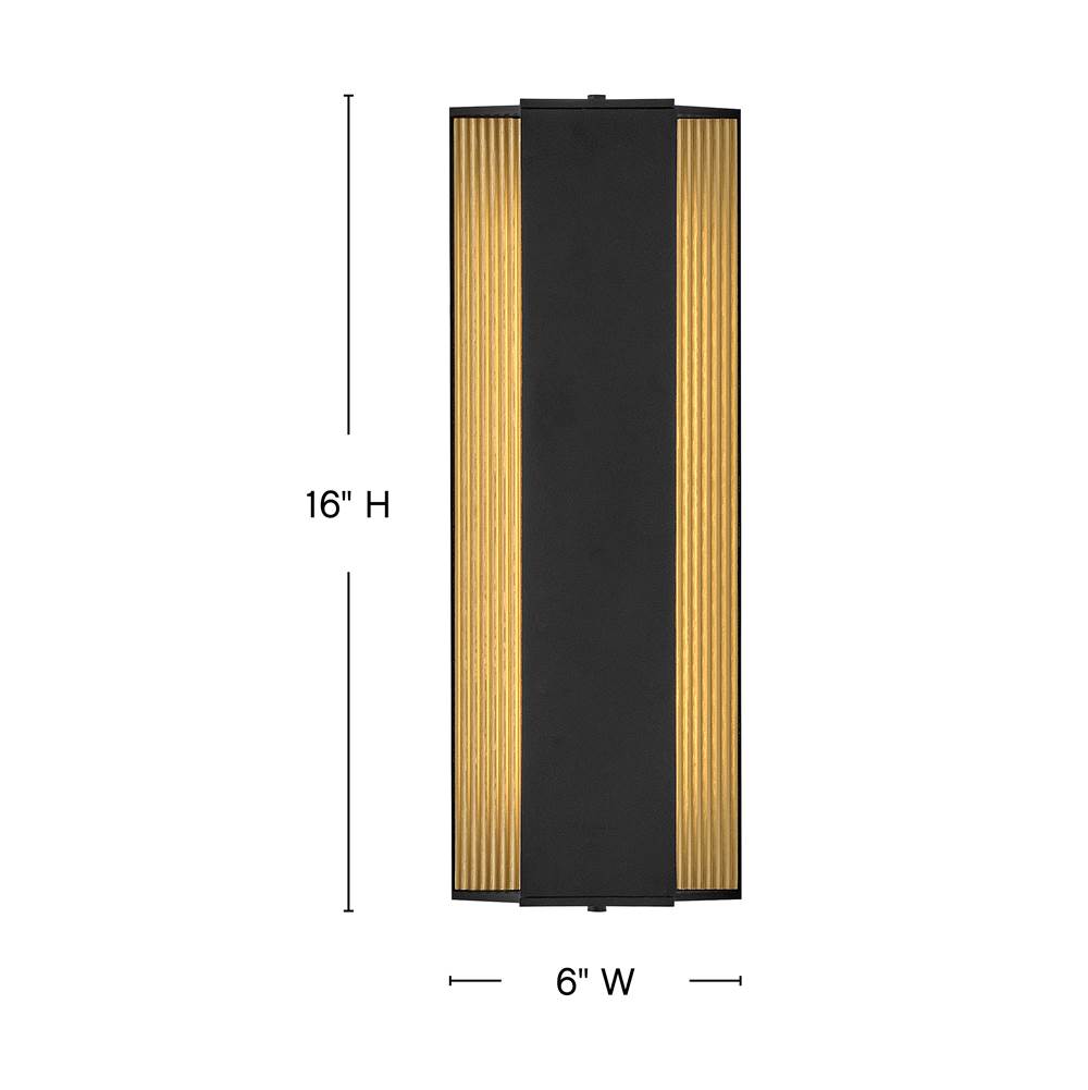Hinkley Lighting 27580BK Black Medium Led Wall Sconce Image 2