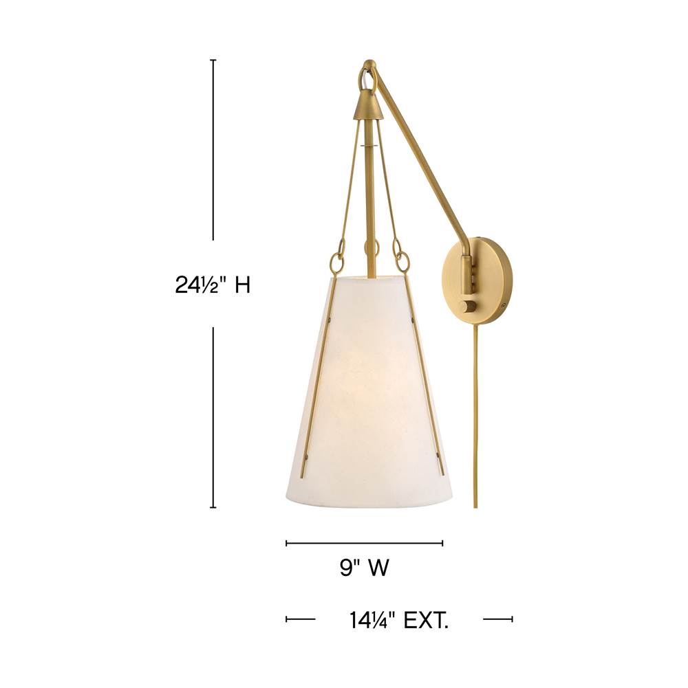 Hinkley Lighting 45020LDB Lacquered Dark Brass Large Sconce Image 2