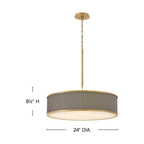 Hinkley Lighting 45055HB Heritage Brass Medium Drum Chandelier Image 2