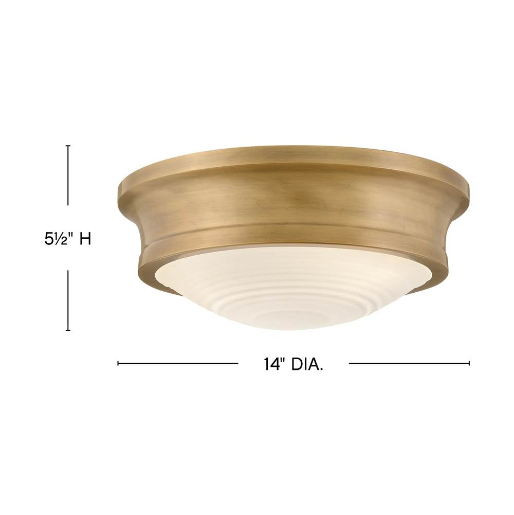 Hinkley Lighting 45123HB Heritage Brass Medium Flush Mount Image 2