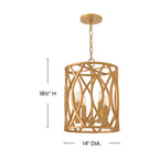Hinkley Lighting 45787DA Distressed Brass Medium Pendant Image 2