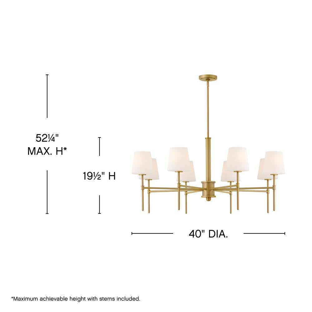 Hinkley Lighting 46956LCB Lacquered Brass Large Chandelier Image 2
