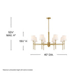 Hinkley Lighting 46956LCB Lacquered Brass Large Chandelier Image 2