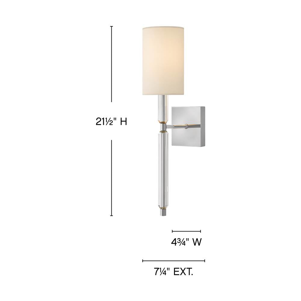Hinkley Lighting 47611CM Chrome Large Single Light Sconce Image 2
