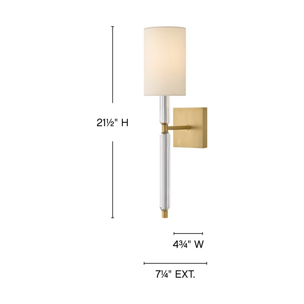 Hinkley Lighting 47611LCB Lacquered Brass Large Single Light Sconce Image 2