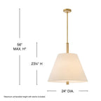 Hinkley Lighting 47724LCB Lacquered Brass Medium Chandelier Image 2