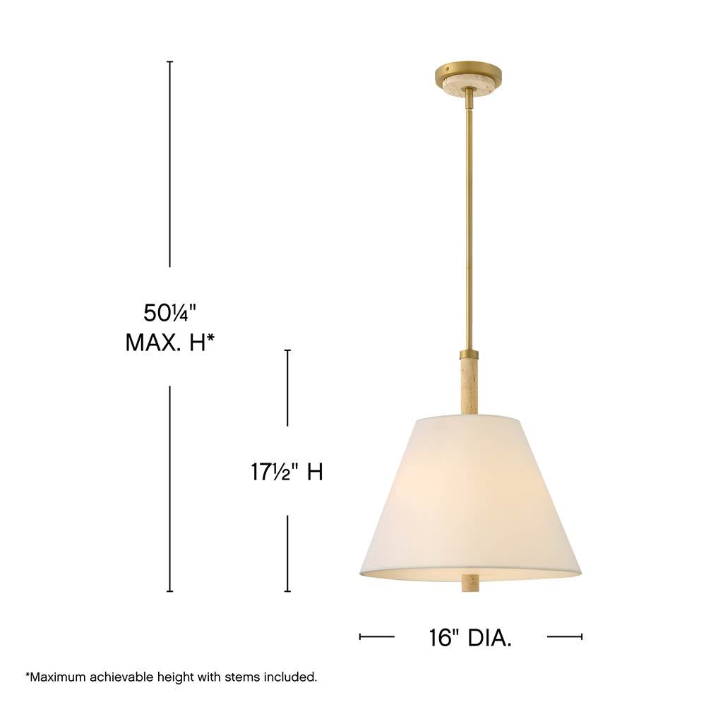 Hinkley Lighting 47727LCB Lacquered Brass Large Pendant Image 2