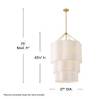 Hinkley Lighting 47736LCB Lacquered Brass Grande Three Tier Chandelier Image 2