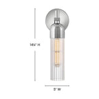 Hinkley Lighting 50910CM Chrome Medium Single Light Sconce Image 2