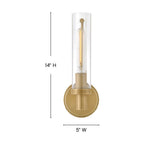 Hinkley Lighting 51450HB Heritage Brass Medium Single Light Sconce Image 2