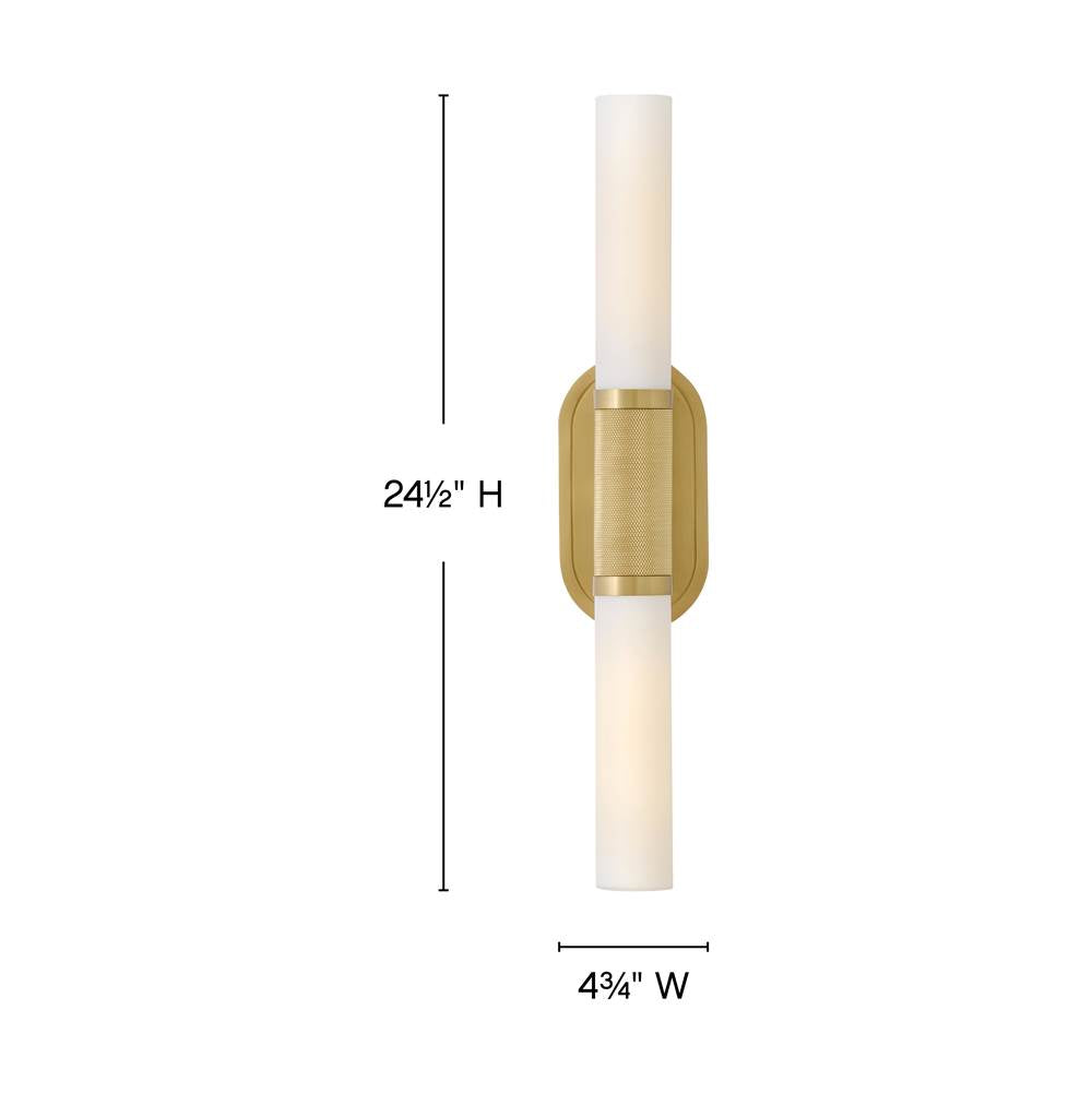 Hinkley Lighting 56882LCB Lacquered Brass Large Two Light Sconce Image 2