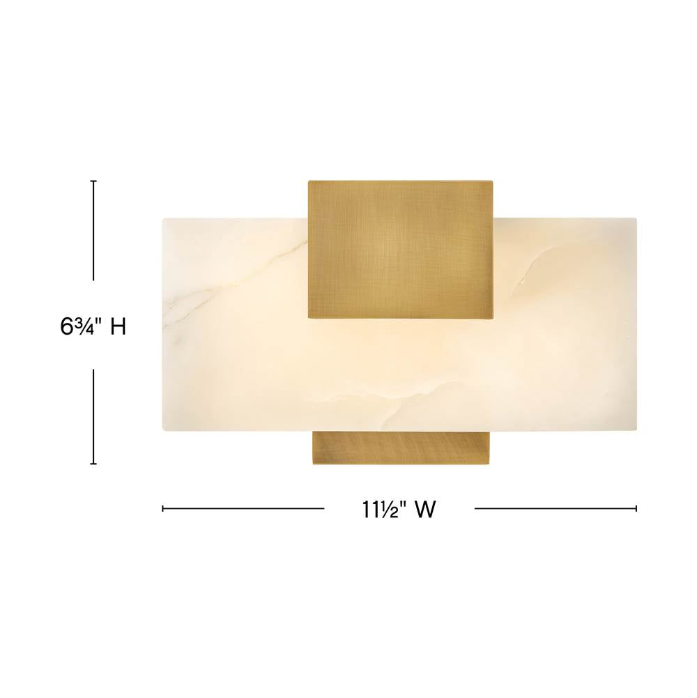 Hinkley Lighting 57030HB Heritage Brass Small Led Sconce Image 2