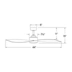 Hinkley Lighting 905744FMW-LWD Matte White Iver 44'' Led Smart Fan Image 2