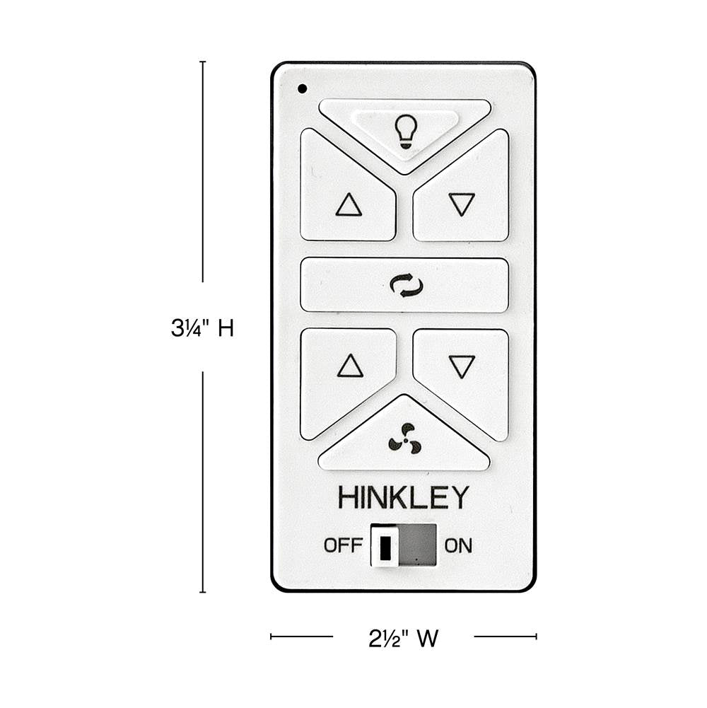 Hinkley Lighting 980024FWH White Hiro Wall Control Reversing - Wired Image 2