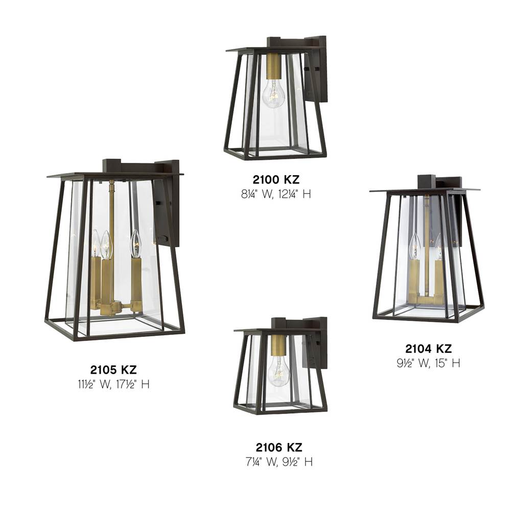 Hinkley Lighting 2105KZ Buckeye Bronze Large Wall Mount Lantern Image 2