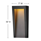 Hinkley Lighting 2144TK Textured Black Medium Wall Mount Lantern Image 2