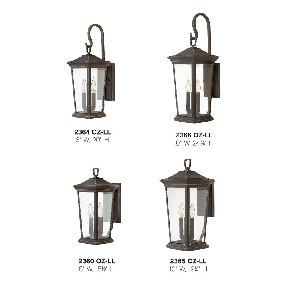 Hinkley Lighting 2360OZ-LL Oil Rubbed Bronze Small Wall Mount Lantern Image 3