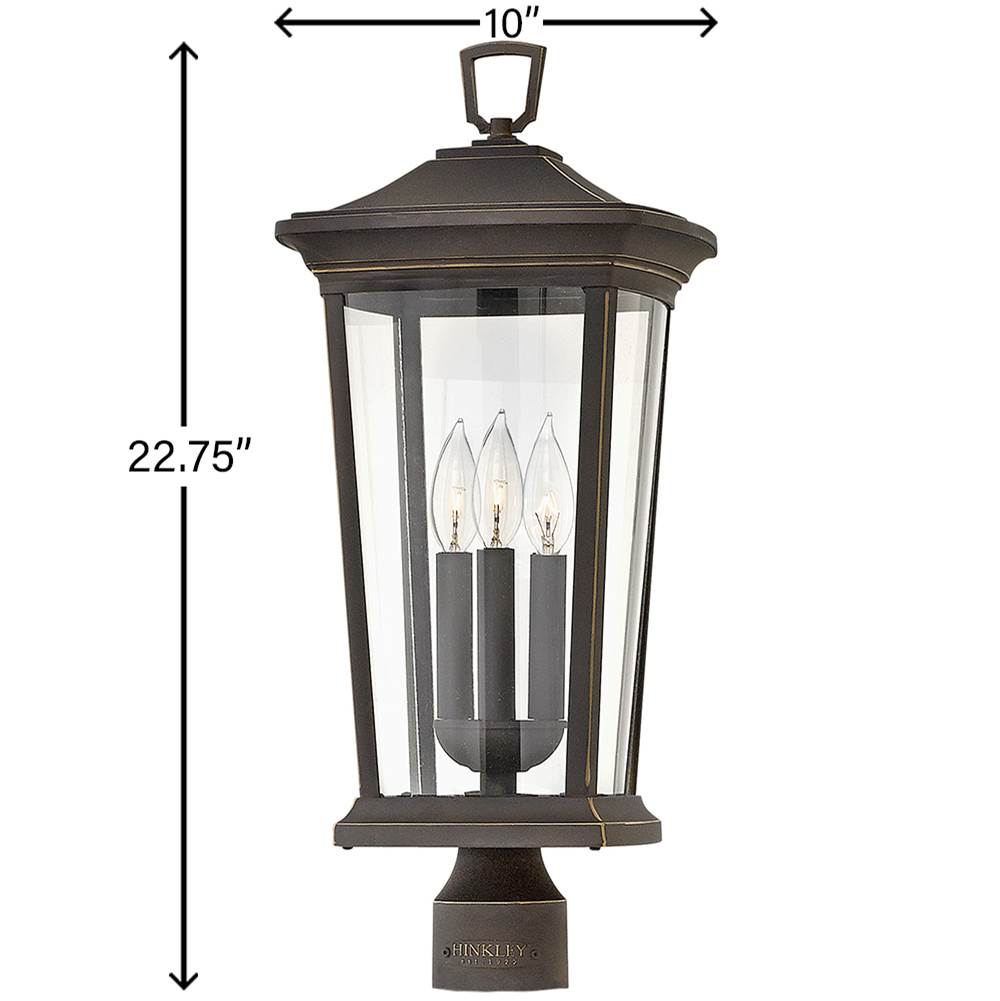 Hinkley Lighting 2361OZ Oil Rubbed Bronze Large Post Top Or Pier Mount Lantern Image 2
