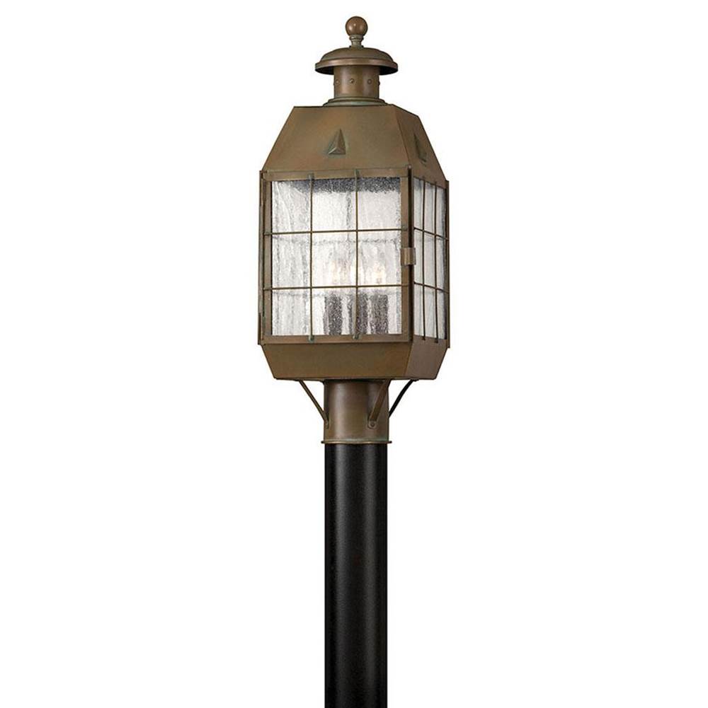 Hinkley Lighting 2371AS Aged Brass Large Post Top Or Pier Mount Lantern Image 1
