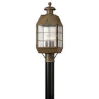 Hinkley Lighting 2371AS Aged Brass Large Post Top Or Pier Mount Lantern Image 1