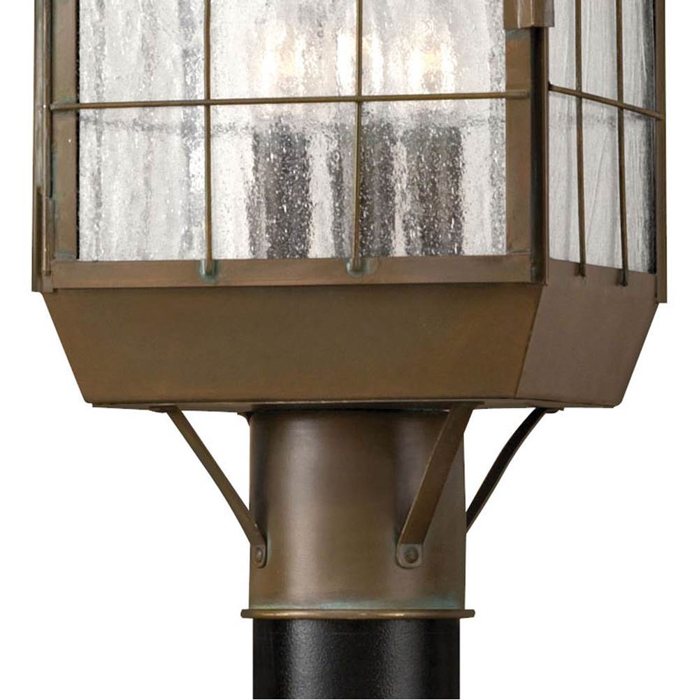 Hinkley Lighting 2371AS Aged Brass Large Post Top Or Pier Mount Lantern Image 3