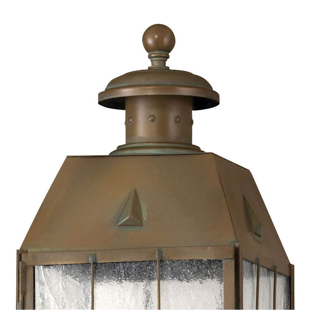 Hinkley Lighting 2371AS Aged Brass Large Post Top Or Pier Mount Lantern Image 2