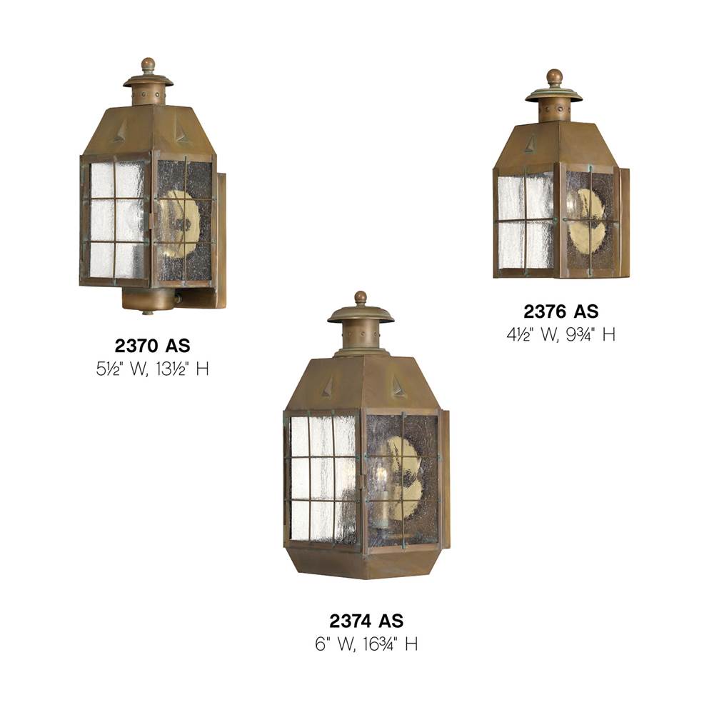 Hinkley Lighting 2374AS Aged Brass Large Wall Mount Lantern Image 2