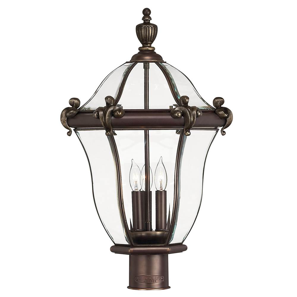 Hinkley Lighting San Clemente Large Post Top Or Pier Mount Lantern