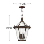 Hinkley Lighting San Clemente Large Hanging Lantern