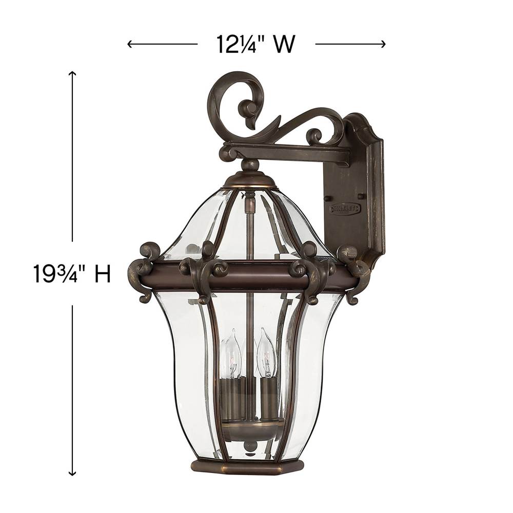 Hinkley Lighting San Clemente Medium Wall Mount Lantern