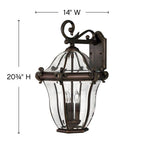 Hinkley Lighting San Clemente Large Wall Mount Lantern