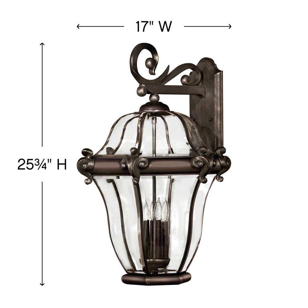 Hinkley Lighting San Clemente Extra Large Wall Mount Lantern