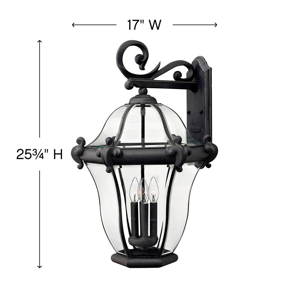 Hinkley Lighting San Clemente Extra Large Wall Mount Lantern